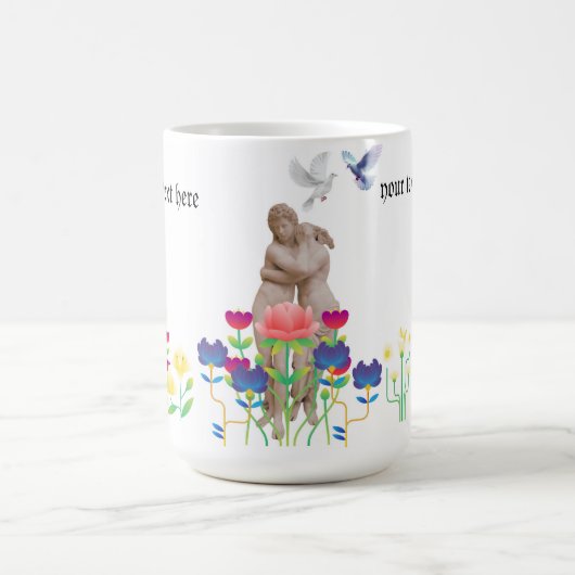 Les amateurs de Saint Valentin sculpture Rome Mug  (Centre)