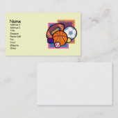 Les amateurs de sport Carte de visite (Devant / Derrière)