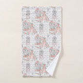 Les amateurs d'éléphants de Boho carrelés (Serviette à main)