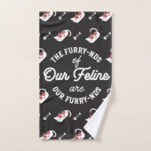Les amis du chat Cute Pun et Motif (Serviette à main)