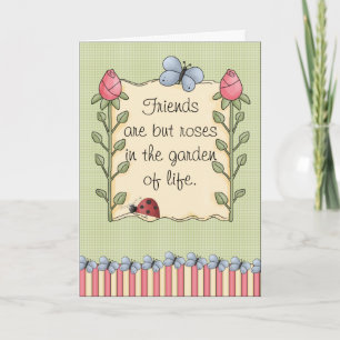 "Les amis ne sont que Roses" Carte de voeux pour l