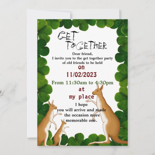 Les amis se rassemblent invitation (Devant)