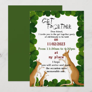Les amis se rassemblent invitation