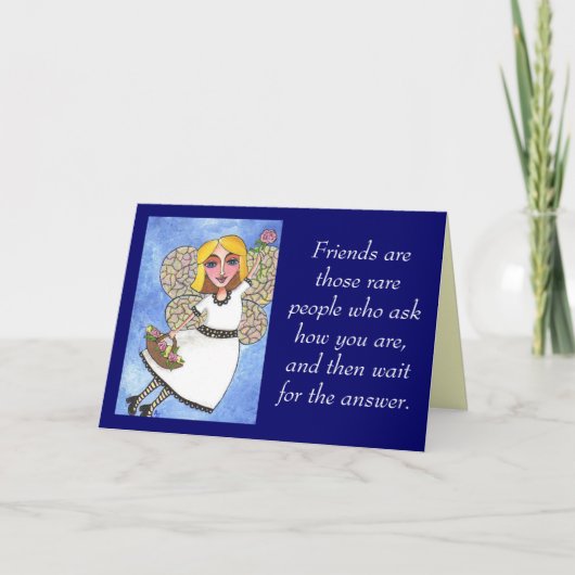 Les amis sont ces gens rares... - carte de voeux (Devant)