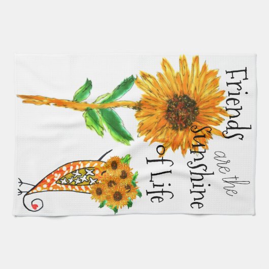 Les amis sont le soleil de la vie serviette de cui (Horizontal)