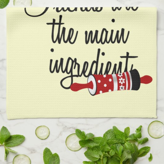 Les amis sont l'ingrédient principal serviette de  (Plié)