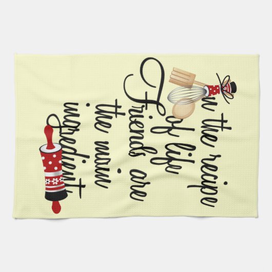 Les amis sont l'ingrédient principal serviette de  (Horizontal)