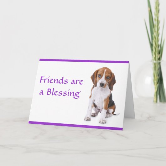 Les amis sont une carte de Chien Chien Beagle Béné (Devant)