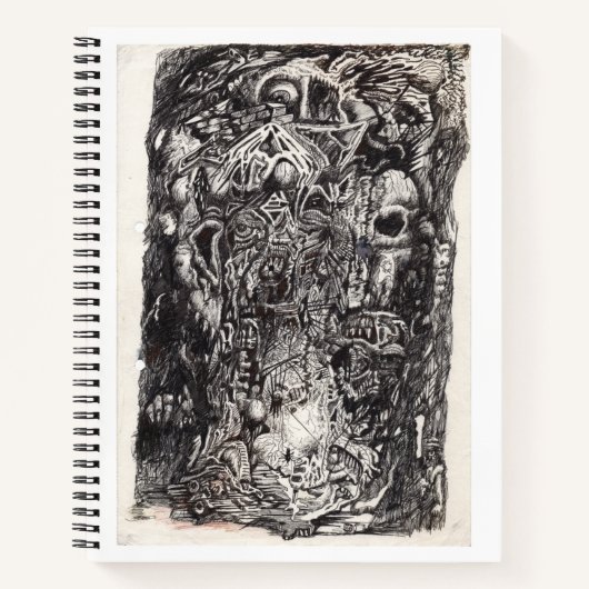 Les Anciens, dessin à l'encre Cahier (Devant)