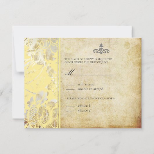 Les anciens RSVP Roses nécessitent des invitations (Dos)