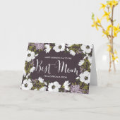 Les anémones lilas fleurit carte heureuse du jour (Fleur jaune)