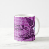 Les anges de maman dans les étoiles mug violet (Devant droit)