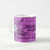 Les anges de maman dans les étoiles mug violet (Devant gauche)