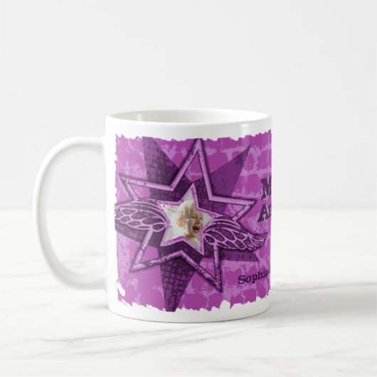 Les anges de maman/maman dans la tasse violette de (Gauche)