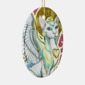 Les Anges Marchent Sur 4 Paws Ornement Ovale (Droite)