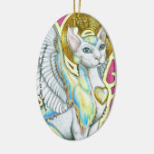 Les Anges Marchent Sur 4 Paws Ornement Ovale (Gauche)
