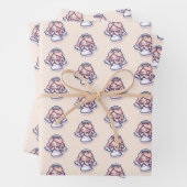 Les anges prient sur le papier Arrière - plan rose (En situation)