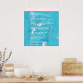 Les anges traversent le ciel Poème Poem Poster (Cuisine)