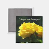 Les anges veillent sur vous ! aimant Fleurs Rose J (Recto/Verso)