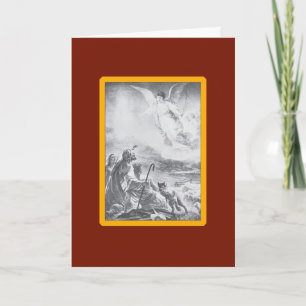 Les anges viennent aux bergers - Carte d'art Vinta