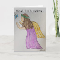Les anges vous entourent Carte de voeux pliée
