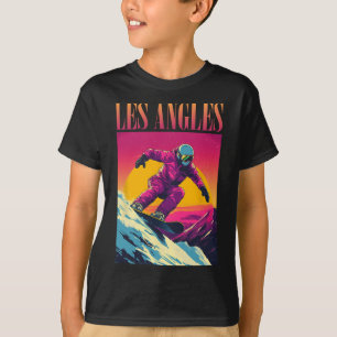 Les Angles France Retro Snowboard T-shirt