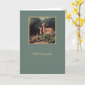 Les animaux dans les bois Carte de Sympathie perso (Fleur jaune)