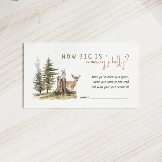 Les animaux de bois La taille de la carte de ventr