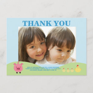 Les animaux de ferme Barnyard Merci Cartes photos