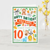 Les animaux de jungle ont personnalisé la carte (Fleur jaune)