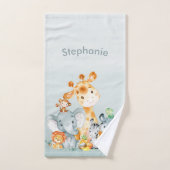Les animaux de la jungle de Cute Safari (Serviette à main)