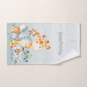 Les animaux de la jungle de Cute Safari (Serviette à main)