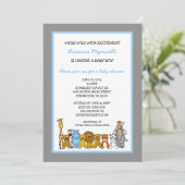 Les animaux de la jungle Invitations du Baby showe (Debout devant)