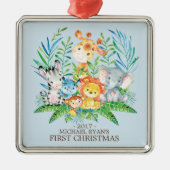 Les animaux de la jungle Premier ornement de Noël  (Devant)