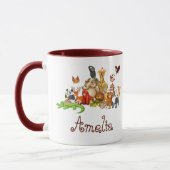 Les animaux de l'enfant personnalisé Mug (Gauche)