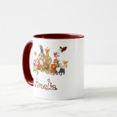 Les animaux de l'enfant personnalisé Mug (Devant gauche)