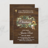 Les animaux des bois Christening Invitation Baptêm (Devant / Derrière)