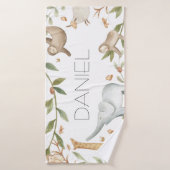 Les animaux des forêts de Safari, serviette person (Serviette de bain)