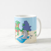 Les animaux marins sur la Mug de plage sur mesure (Devant droit)