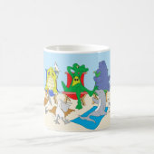 Les animaux marins sur la Mug de plage sur mesure (Centre)