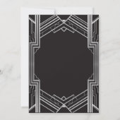 Les années 1920 de faire-part de mariage noires et (Dos)