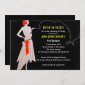 Les années 20 rouges d'hurlement - invitations de (Devant / Derrière)