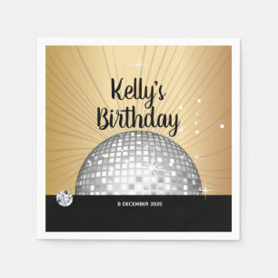 les années 70, boule disco, serviettes en papier 