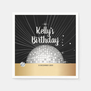 les années 70, boule disco, serviettes en papier 