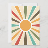 les années 70 Colorful Retro Nostalgia Faire-part (Dos)