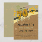 les années 70 invitation à une fête de style vinta (Devant / Derrière)