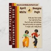 les années 70 invitation de style de disco (Devant / Derrière)