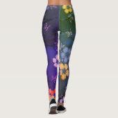 les années 70 Jardin folklorique - Leggings bleus (Dos)