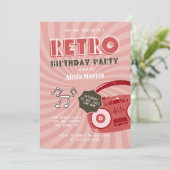 les années 70 Musique rétro Invitation de fête d'a (Debout devant)