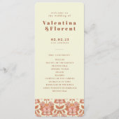 les années 70 programme de mariage orange inspiré  (Devant)